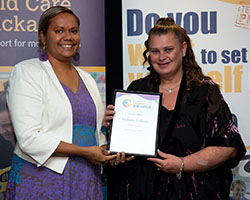 Outstanding Leader Finalist with Minister - Melanie Gifkins