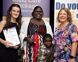 Emerging Education Winners with Sponsor - Lauren and Sylvette