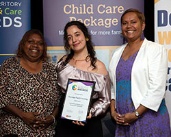 Community Engagement Finalist with Minister - Areyonga