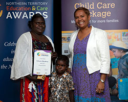 Emerging Educator Finalist with Minister - Sylvette Maralwuy