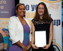 Outstanding Leader Finalist with Minister - Sally Lovering